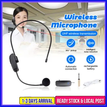  Wireless Microphone Headset, UHF Wireless Headset Mic