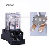 Jqx-30f 30a รีเลย์พลังงานสูงพร้อมฐาน8ขา Dc12v Ac110v Dc24v ขดลวดทองแดง Ac220v รีเลย์เปลือกต้านทานไฟ