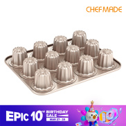 CHEFMADE Khuôn Cannele Chống Dính 12 Cốc Chảo Khuôn Bánh Chuông Thiên Thần