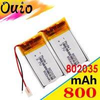 zmnf90 2Pcs 802035 3.7v 800mah Lithium Polymer Battery 3 7V Volt Li Po Ion Lipo Rechargeable Batteries For Dvd GPS Navigation