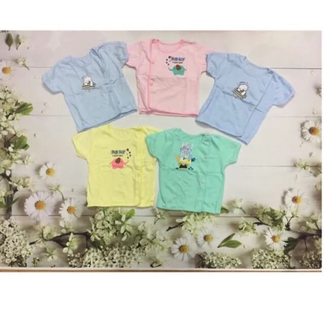 Bán Lẻ Chiếc] Áo Sơ Sinh Jou Cộc Tay Khuy Lệch Cho Bé | Lazada.Vn