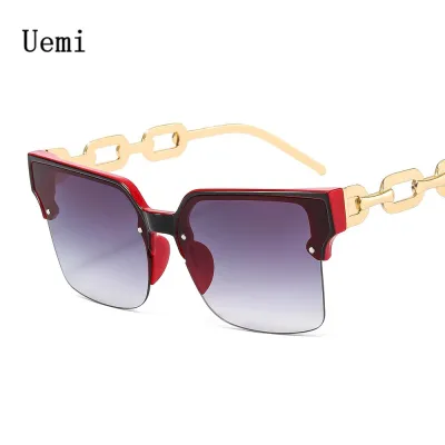 【DY】2022 New Fashion Square Sunglasses Woman Oversized Matal Chain For Glasses WomenS Luxury Designer Trend Shades UV400 Eyeglasses
