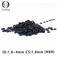 ♝✵♠ 50PCS/lot Rubber Ring NBR Sealing O-Ring 1.8mm Thickness ID1.8/2/2.24/2.5/2.8/3.15/3.55/3.75/4mm Nitrile O Ring Seal Gasket