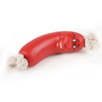 Funny Pet Dog Sausage Shape Toys Puppy Grinding Teeth Toys Interactive Bite Dogs For Puppy Latex Dog Chew Toys Pet Essories