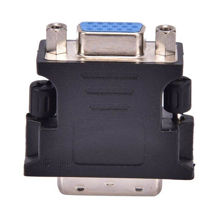 Dvi I 24 5 Male To Hd 15 Pin Vga Female Video Converter Vga Adapter Use For Pc Laptop Black Hot