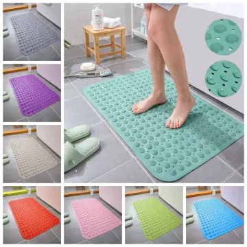 Bathroom Mat Bathroom Floor Mat 10PCS Suction Cup Floor Mats Anti Slip  Plastic Mosaic Bath Mat for Kitchen Bathroom(Pink)