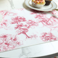 Spot parcel post Light Luxury ins Wind Cotton Linen Restaurant Dining Table Cushion Waterproof Antifouling Insulation Plate Coaster Decorative Tablecloth Factory Wholesale