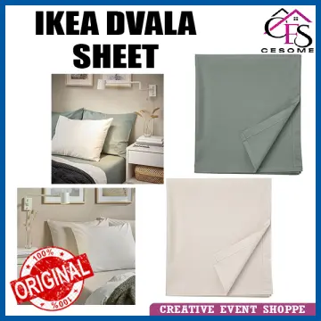 DVALA Sheet set, beige, Queen - IKEA