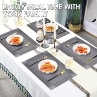 ☃☄๑ Modern Elegant PVC Placemat Dining Table Mat Cafe Anti-slip Hot Placemats Bowl Pad Cup Mat Table Coasters