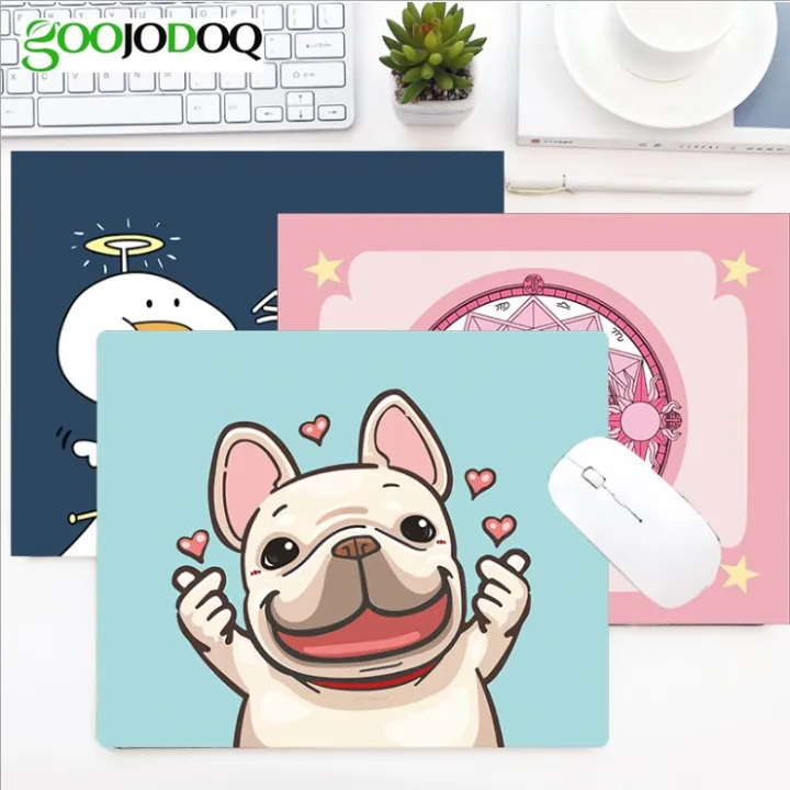 GOOJODOQ Mouse Pad Mouse Pad Small Square Cute Girl Mouse Pad Anime  Thickening Notebook Pad Cartoon Shy Cat Dog 210x260x3mm | Lazada