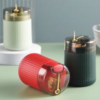 Simple Toothpick Box Toothpick Dispenser Ceative Push Automatic Eject Toothpick Jar Holder Household Toothpick Holder Container
