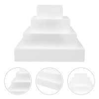 Cake Dummystyrofoam Polystyrene Tier Display Fondant Window Model Shapes Square Crafts Circlesset Molds Practice Fake