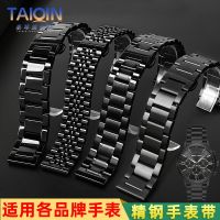 Suitable for Armani watch strap Black Samurai AR60012 60008 AR1970 1981 watch strap steel strap 22mm