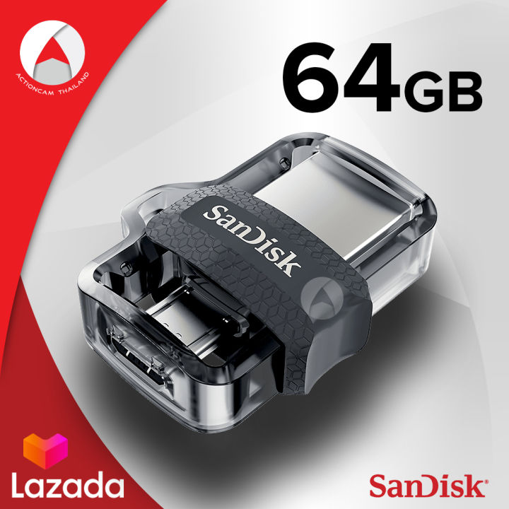 sandisk-ultra-dual-drive-m3-0-64gb-sddd3-064g-g46-แฟลชไดร์ฟ-สำหรับ-สมาร์ทโฟน-และ-แท็บเล็ต-android-เมมโมรี่-แซนดิส