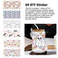 Halloween Waterproof Stickers UV DTF Transfer Stickers For Glasses L6R6