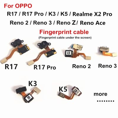 เซ็นเซอร์ตรวจสอบลายนิ้วมือสายยืดหยุ่น Oppo Reno 2 3 Reno Z K3 K5สำหรับ Realme Oppo X2 Pro กล้องลายนิ้วมือใต้จอ
