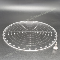 Phukimlong Round Transparent Carpentry Wood Centering Turning Ruler finding Center compass woodworking tools