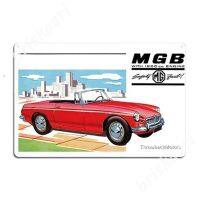 Mg Mgb โปสเตอร์เครื่องหมายผับผับเครื่องตกแต่งฝาผนังปาร์ตี้ป้ายโลหะย้อนยุค