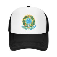 Punk Brazil National Emblem Baseball Cap for Women Men Breathable Brazilian Map And Flag Trucker Hat Performance