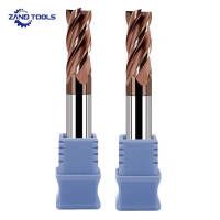 1/5/10pcs HRC50 CNC Flat Router Milling Cutter สําหรับไม้โลหะทังสเตนคาร์ไบด์สแควร์ End Mill Lathe Machining เครื่องมือ AlTiN Coats