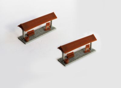 Outland Models Small Station Passenger Platform x2 Z Scale Train Railway Layout