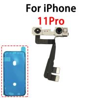 กล้องหน้าสำหรับ Iphone 11 11pro สูงสุดพร้อมสายเคเบิลงอได้เซนเซอร์พร็อกซิมิตีและอะไหล่เปลี่ยนเทปกันน้ำ