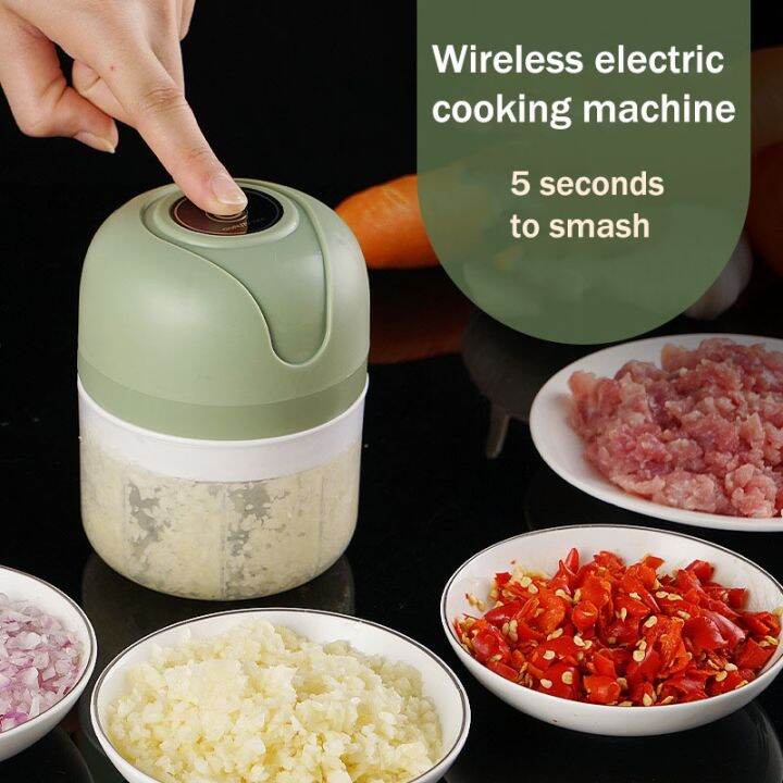 Wireless Mini Electric Garlic Puree Food Chopper Household Garlic