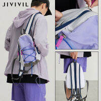 JIVIVIL กระเป๋าไนลอนสำหรับผู้หญิง,กระเป๋าเป้สะพายหลังผู้ชายสีตัดกันกระเป๋ากีฬากลางแจ้งกระเป๋าเดินทางกันน้ำความจุมาก