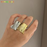 YANGLIUJIA Metal Chain Ring European And American Style Personality Fashion Opening Ring Ms Girl Travel Wedding Accessories