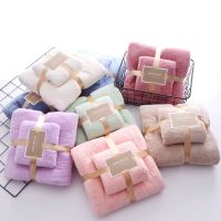 【cw】 70X140CM Coral Fleece Absorbent Hair Face Hand Sets Microfibre Microfiber Set