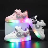 【hot sale】 ✇ C19 2022 New Style Leather Cartoon Light Shoes LED Lights Childrens Children 1-6 Years Old Casual Sports Trendy