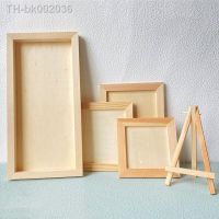 ☈♤ Blank Wooden Photo Frame Children Clay Picture Holders Kids Wood Painting Display DIY Craft Gift Desktop Ornament Home Decor