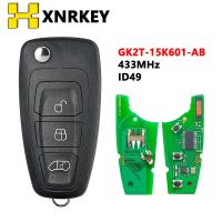 รีโมกุญแจแบบพลิกปุ่ม Xnrkey 3สำหรับ Ford Transit 433Mhz ชิป Id49 Hitag Pro ชิป Gk2t-15k601-Ab พร้อมใบมีด Hu101