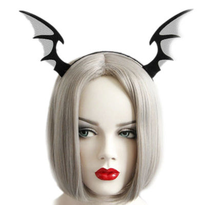 Hot 2022 Novelty ฮาโลวีนคอสเพลย์ผม Hoop Gothic Devil Horn Headband Spider Veil Hairband Party Masquerade อุปกรณ์เสริมผม