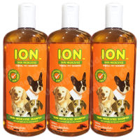 ION Dog Herbal Shampoo Skin Nourishment Formula for Sensitive Skin Short Hair 500ml (3 bottles) ไออ้อน แชมพูสมุนไพร สำหรับสุนัข สูตรขมิ้นชัน บำรุงและดูแลผิวหนัง สำหรับ ผิ