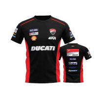 เสื้อพิมพ์ลาย Ducati ผ้าแห้งเร็ว ขี่มอเตอร์ไซค์  เสื้อยืดแขนสั้นใส่สบาย ๆ เสื้อการแข่งขัน