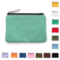๑ 14 Color DIY Plain Canvas Cotton Bag Pure Zipper Coin Key Bag Money Pocket Women Men Hand-held Coin Purse Small Wallet Kid