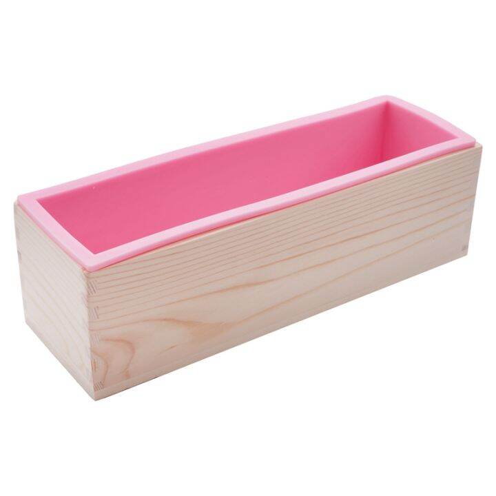 1200G Diy Soap Wooden Soap Mold Box Silicone Liner Rectangular Loaf