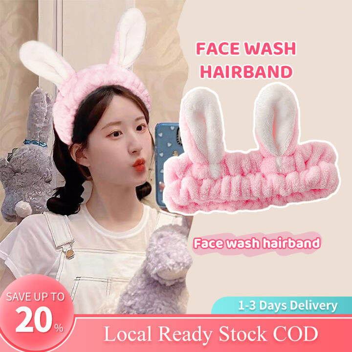 【U-Home Store.PH】Cute Korean Plush Rabbit Big Ears Headband | Lazada PH