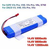 100%New 14.8V 12800mah 18650 Lithium Battery For ILIFE V3s Pro  V50 V55  V5s Pro  V8s  X750 Robot Vacuum Cleaner Battery.. Medicine  First Aid Storage