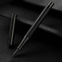 Hongdian Black Forest Metal Fountain Pen Titanium Black Effbent Nib ต้นไม้ที่สวยงามเนื้อเขียนปากกาหมึกสำหรับสำนักงานธุรกิจ