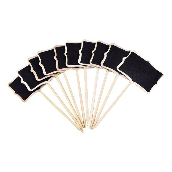 10pcs Wooden Garden Plant Labels Plant Markers Flowers Price Tag Labels Mini Wooden Chalkboard