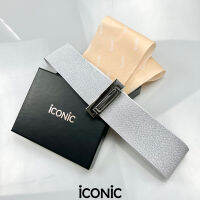 iCONiC BIG SILVER GLITTER ELASTIC BELT #6034 เข็มขัดยืด สีเงิน กว้าง2นิ้ว หัวโลหะ สีเงิน ขนาดเอวฟรีไซส์ 24-39นิ้ว เข็มขัดยางยืด เข็ทขัดแฟชั่น เข็มขัดผญ