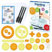 Spiral Drawing Tool 28 Set of Childrens Painting Kaleidoscope Set Geometric Drawing Ruler Child Art Craft Creation Education Templates useful