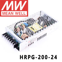 Original MEAN WELL HRPG-200-24 8.4A 24V Meanwell HRPG-200 24V 200W เอาต์พุตเดี่ยวพร้อม PFC Function Power Supply