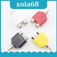 xoia68 Shop 3.5mm RCA Jack 1 Male to 2 Female Y Splitter AV Audio Video Plug Adapter Double Connectors Accessories