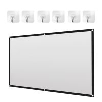 Projector Screen for Home Theater HD White Foldable Anti-Crease