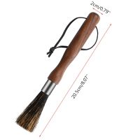 【CW】Cleaning Brush for Coffee Grinder Natural Bristles Black Walnut Espresso Brush