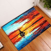 Art Oil Painting Floor Mat Home Bedroom Livingroom Bathroom Large Area Rugs Decoration Idyllic Printed Doormat Hallway Carpets