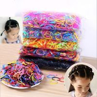 ℡♣ 500Pcs Disposable Rubber Bands Elastic Hair Band Ties Kids Girl Ponytails Holder for Braids Wedding Hairstyle Office Supplies